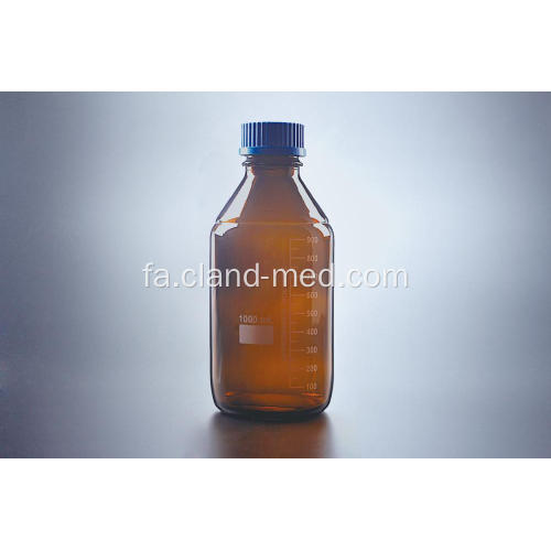 بطری Reagent با پلاستیک آبی Screw Cover Amber
